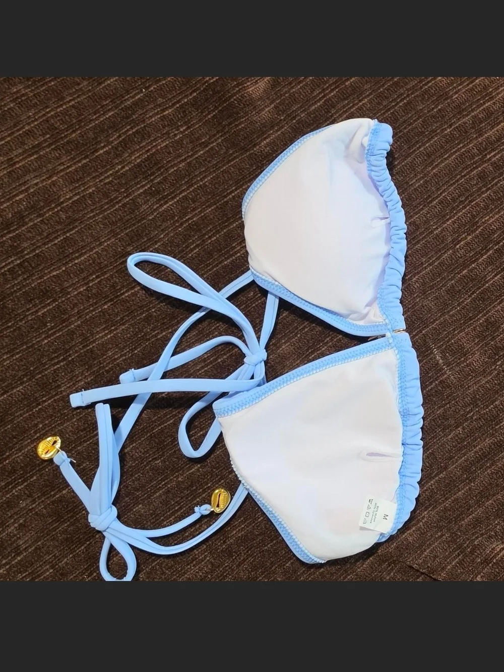 Light Blue Triangle Bikini Set - Women Swim